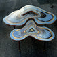 Big Geode Grey Coffee table Silver glitter shiny agate coffee table Nested coffee table set