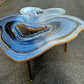 Big Geode Grey Coffee table Silver glitter shiny agate coffee table Nested coffee table set