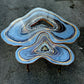 Big Geode Grey Coffee table Silver glitter shiny agate coffee table Nested coffee table set