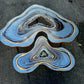 Big Geode Grey Coffee table Silver glitter shiny agate coffee table Nested coffee table set