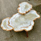 Big Nesting Geode Coffee table white shiny Beige Agate Epoxy Coffee table set