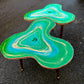 Big Handmade emerald Geode Gold Coffee/table Nesting Epoxy coffee table set