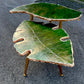 Handmade Green Epoxy Coffee table set Nesting Leaf Coffee/set table set